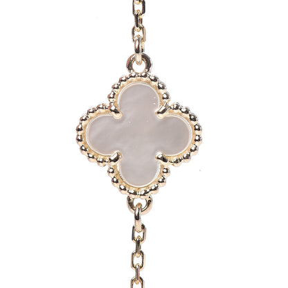 Van Cleef & Arpels 18K Yellow Gold Mother of Pearl Sweet Alhambra Bracelet 7 of 7