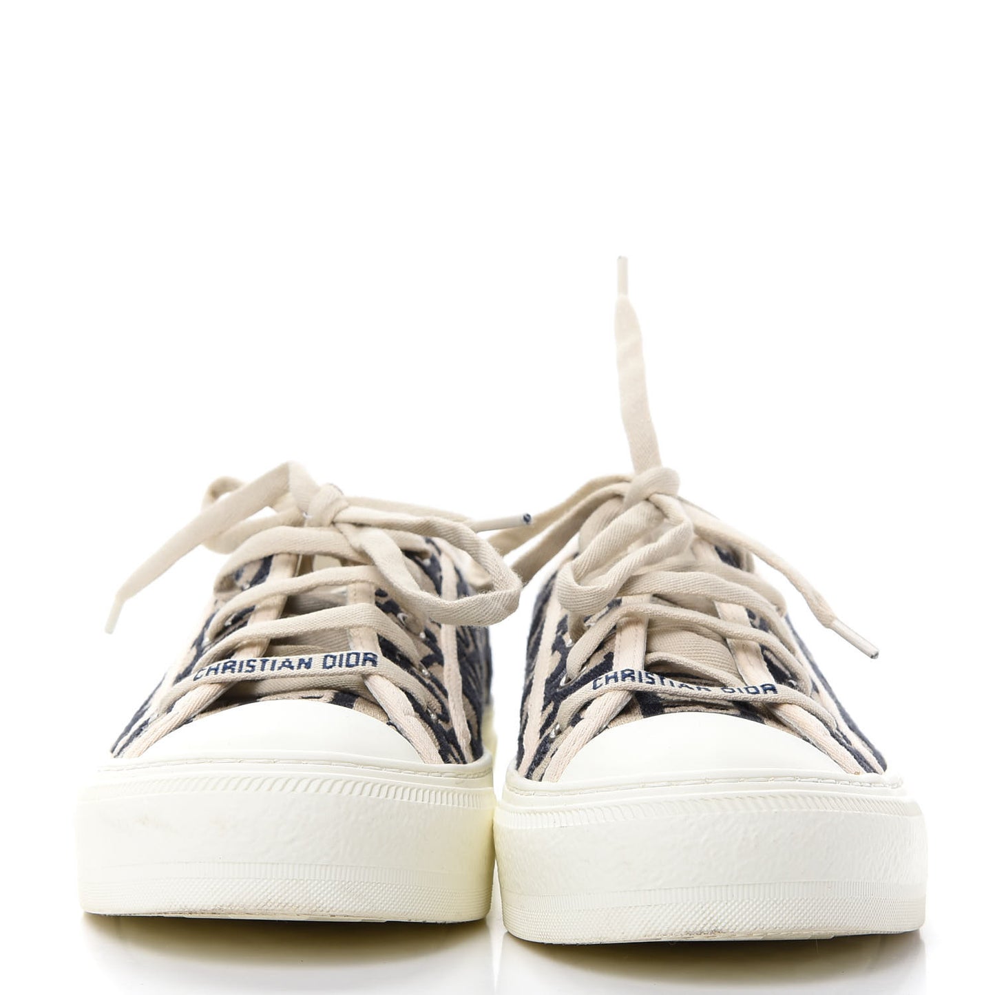 Canvas Oblique Walk'N'Dior Low Top Sneakers 36.5 Deep Blue