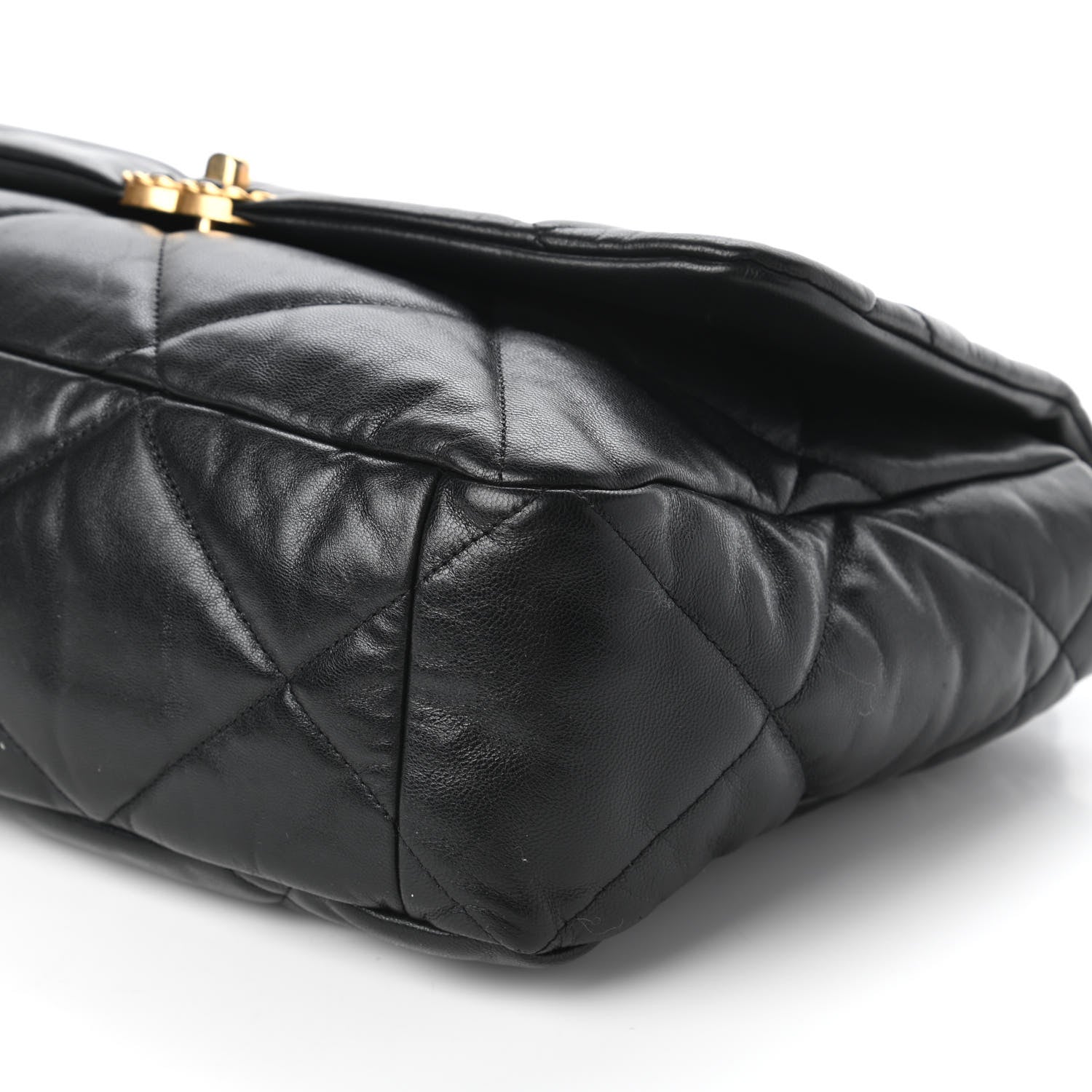 Chanel Goatskin Quilted Maxi Chanel 19 Flap Black 7 of 10