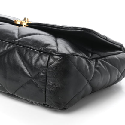 Chanel Goatskin Quilted Maxi Chanel 19 Flap Black 7 of 10