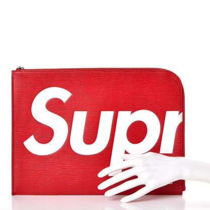 Louis Vuitton X SUPREME Epi Pochette Jour GM Red 2 of 7