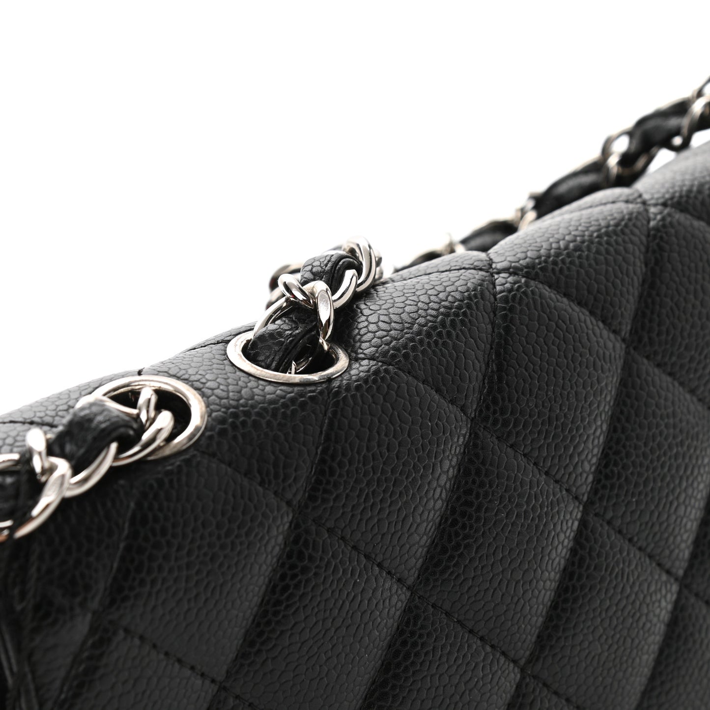 Caviar Quilted Jumbo Single Flap Black
