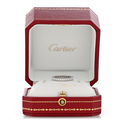 Cartier Platinum Diamond .34ctw Ballerine Eternity Band Ring 46 3.75 5 of 5