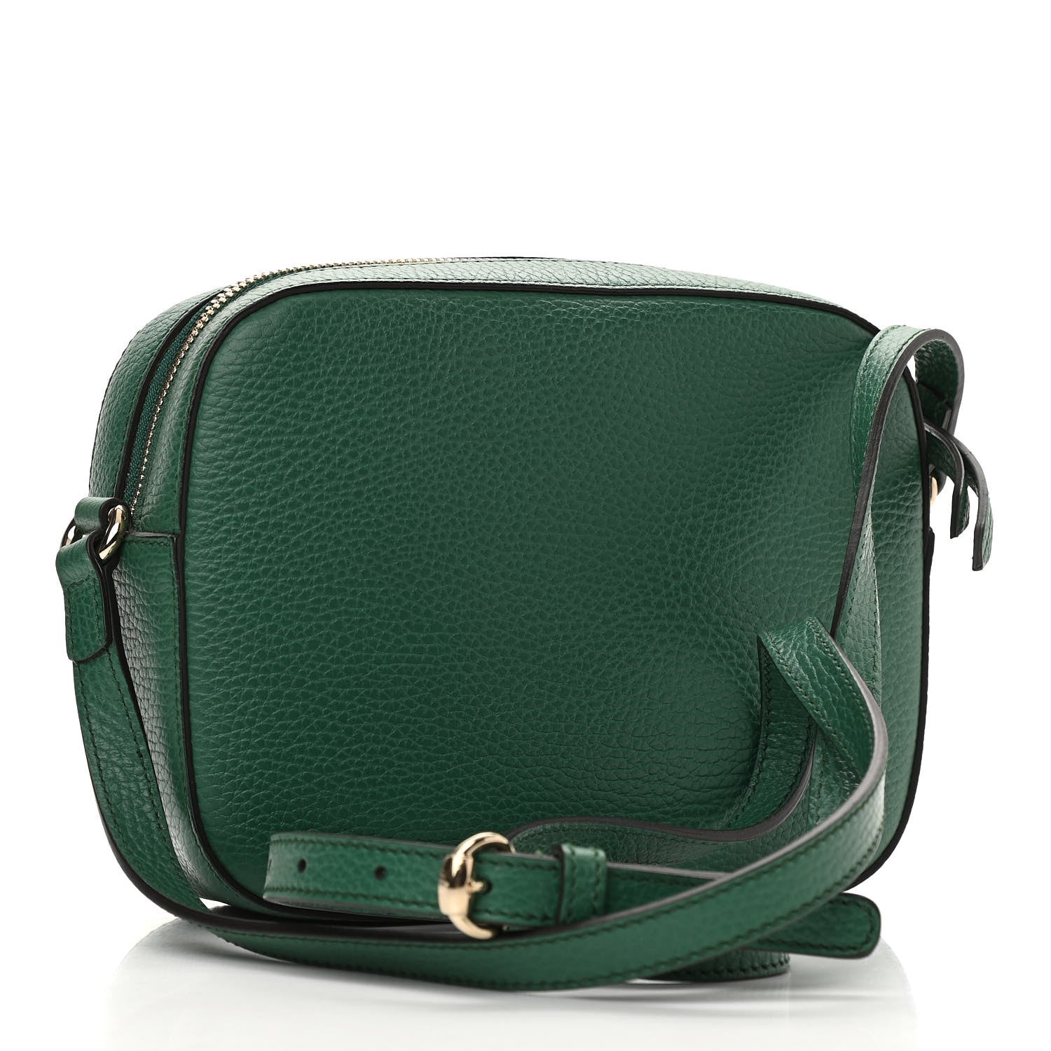 Gucci Pebbled Calfskin Small Soho Disco Bag Emerald Green 3 of 10