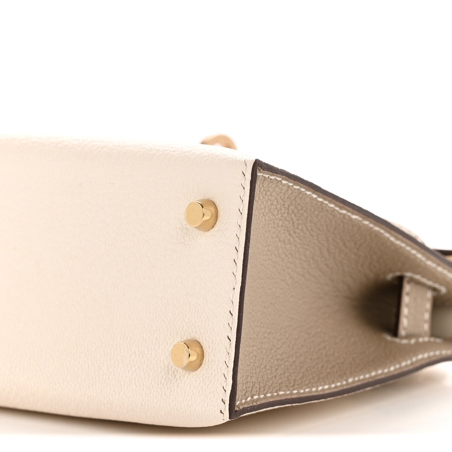 Hermes Chevre Mysore Horseshoe Mini Kelly Sellier 20 Nata Gris Tourterelle 10 of 11