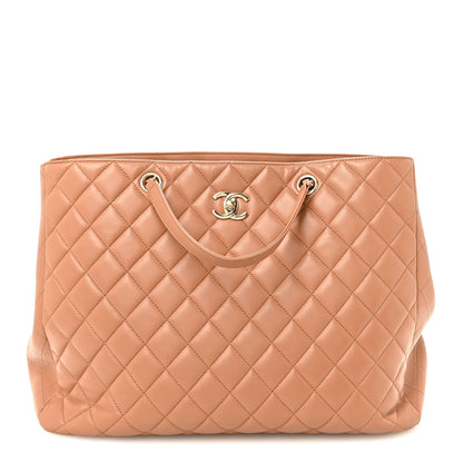 Chanel Calfskin Quilted Large CC Shopping Tote Camel 1 of 10