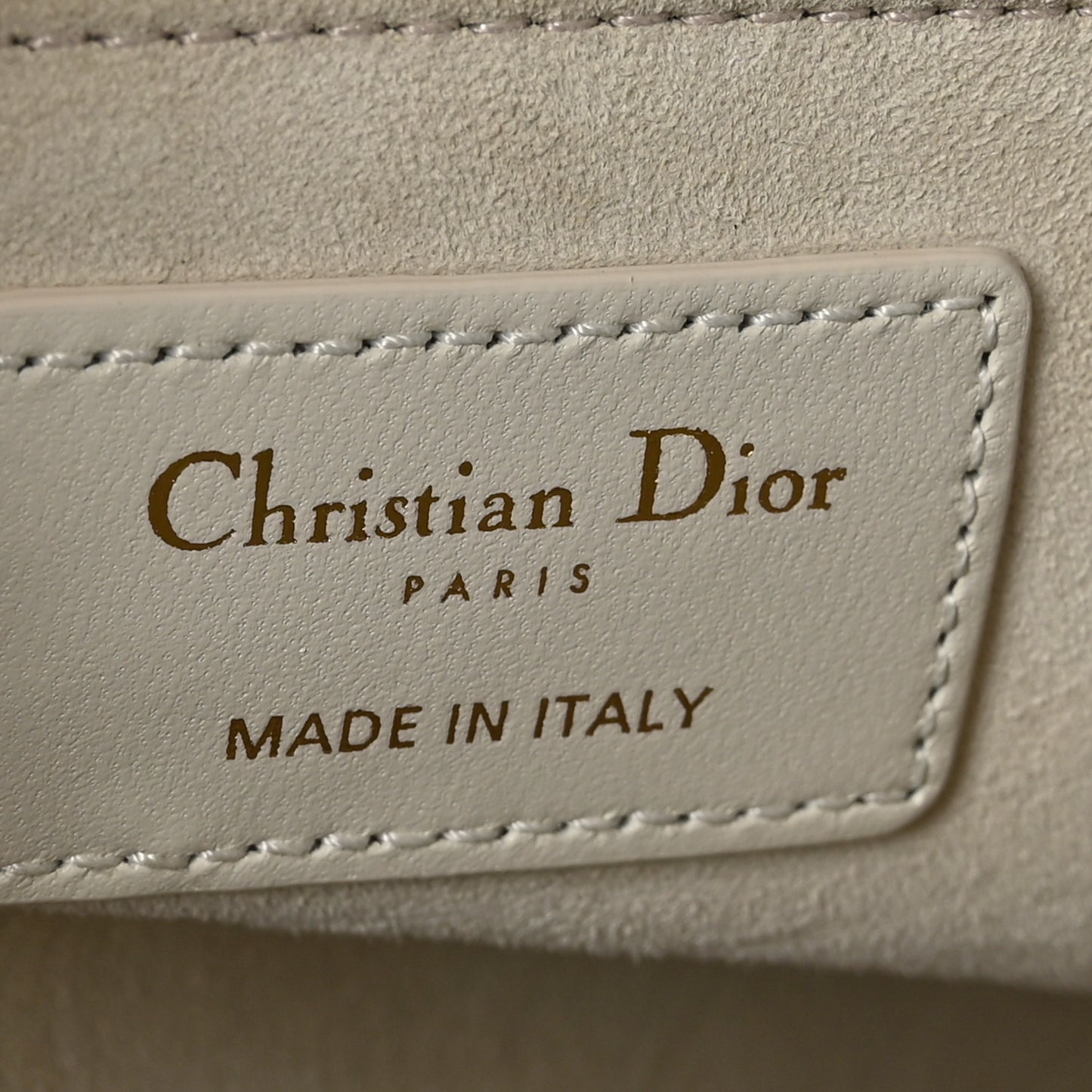 Lambskin Cannage Medium Lady Dior Ivory