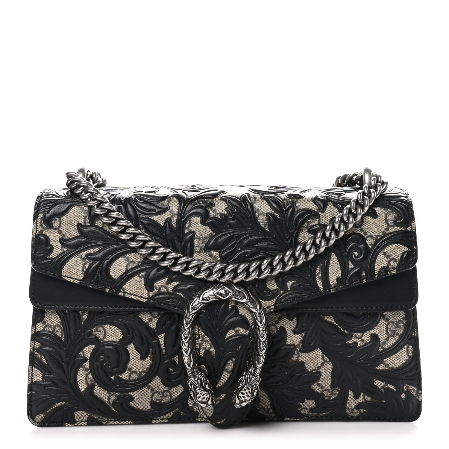 Gucci GG Supreme Monogram Arabesque Small Dionysus Shoulder Bag Black 1 of 11