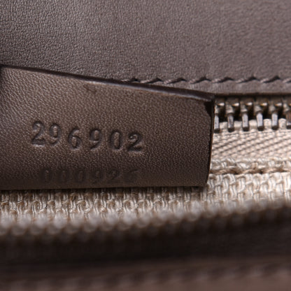 Gucci Calfskin Duilio Brogue Crossbody Bag Grey 9 of 14