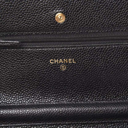Chanel Caviar Quilted Wallet On Chain WOC Black 6 of 12