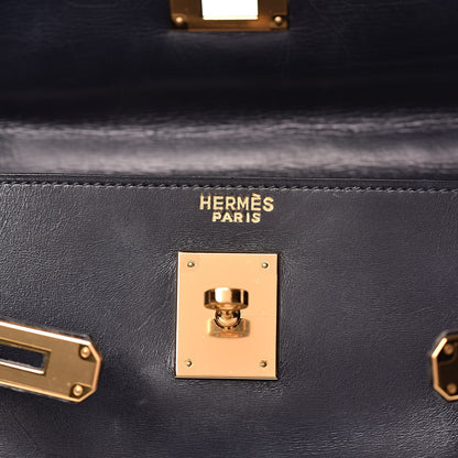 Hermes Box Kelly Retourne 32 Bleu Marine 8 of 33