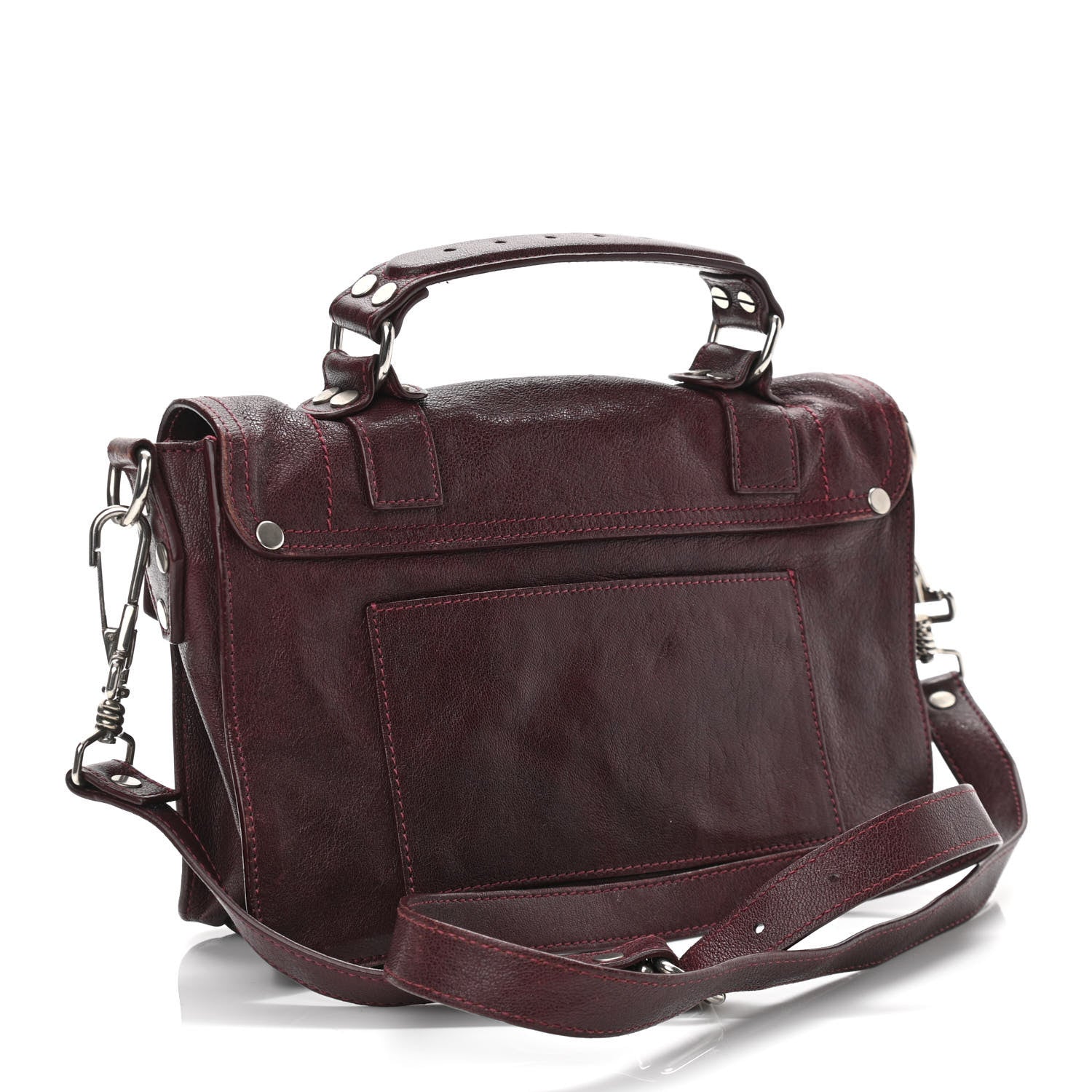 Proenza Schouler Lambskin Medium PS1 Satchel Burgundy 3 of 10