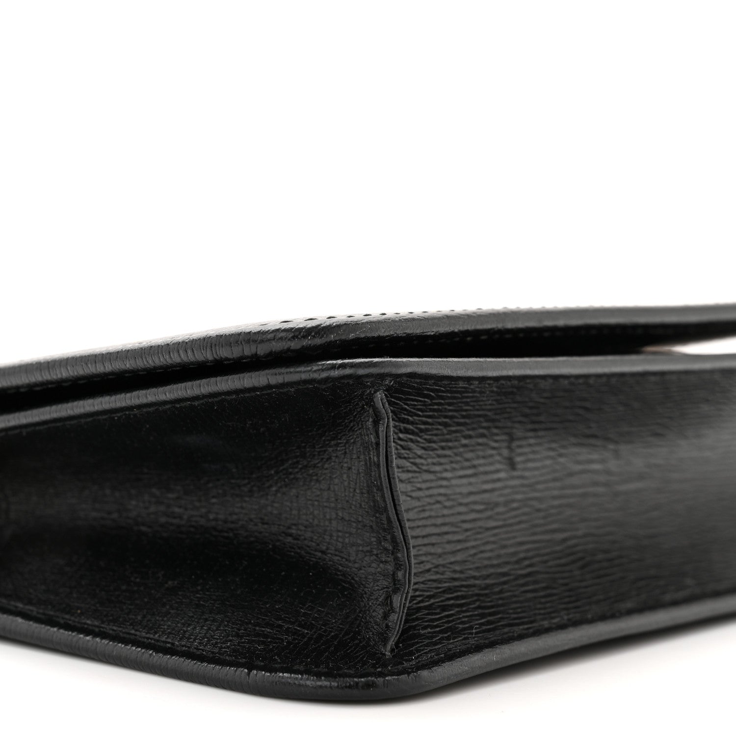 Gucci Dollar Calfskin Garden Mystic Eye Chain Wallet Black 7 of 9