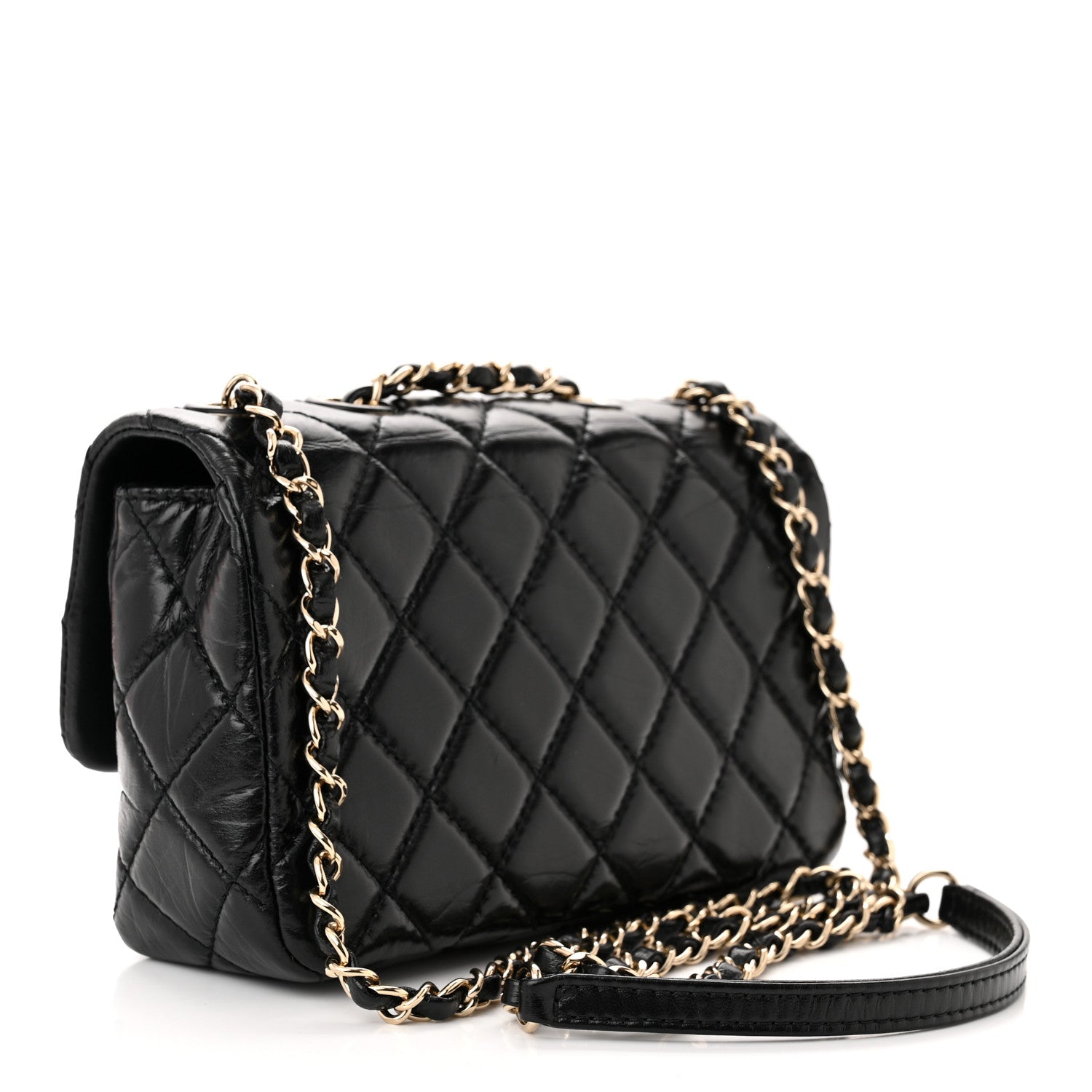 Chanel Shiny Lambskin Quilted Small Montcoco Flap Black 3 of 11