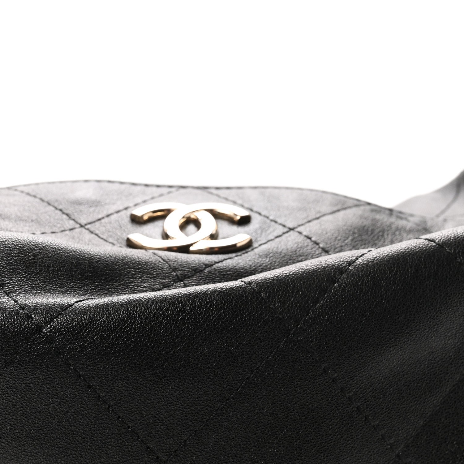 Chanel Shiny Lambskin Quilted Maxi Hobo Black 8 of 10
