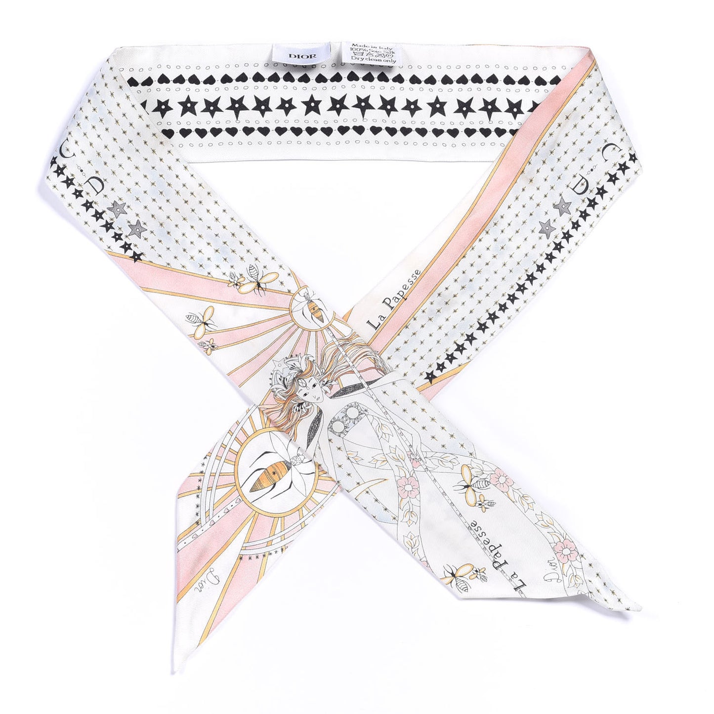 Silk High Priestess Tarot Mitzah Scarf Off White