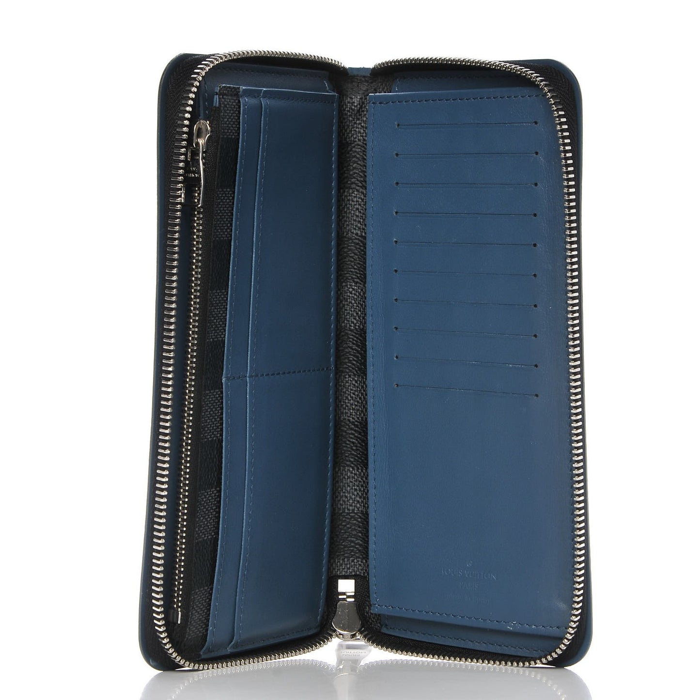 Damier Graphite Zippy Vertical Wallet Neon