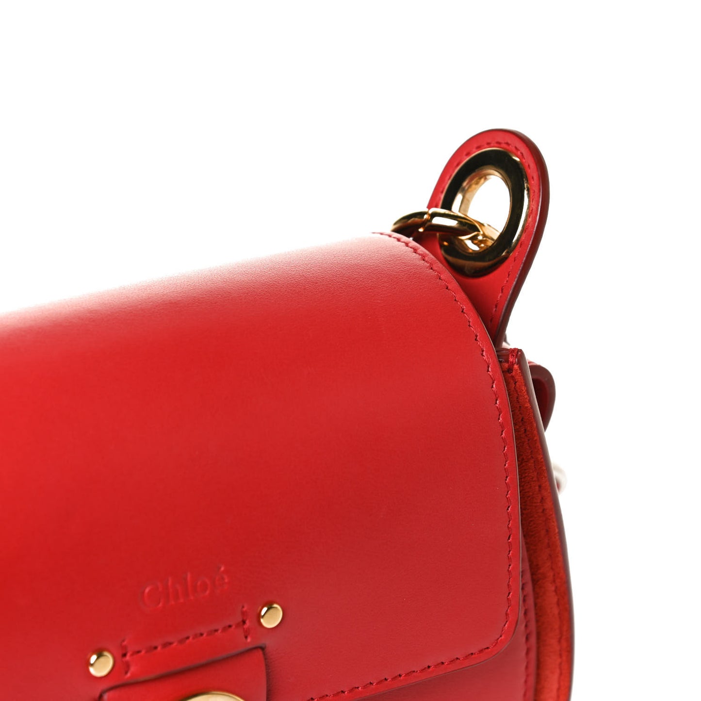 Calfskin Small Tess Bag Sepia Red
