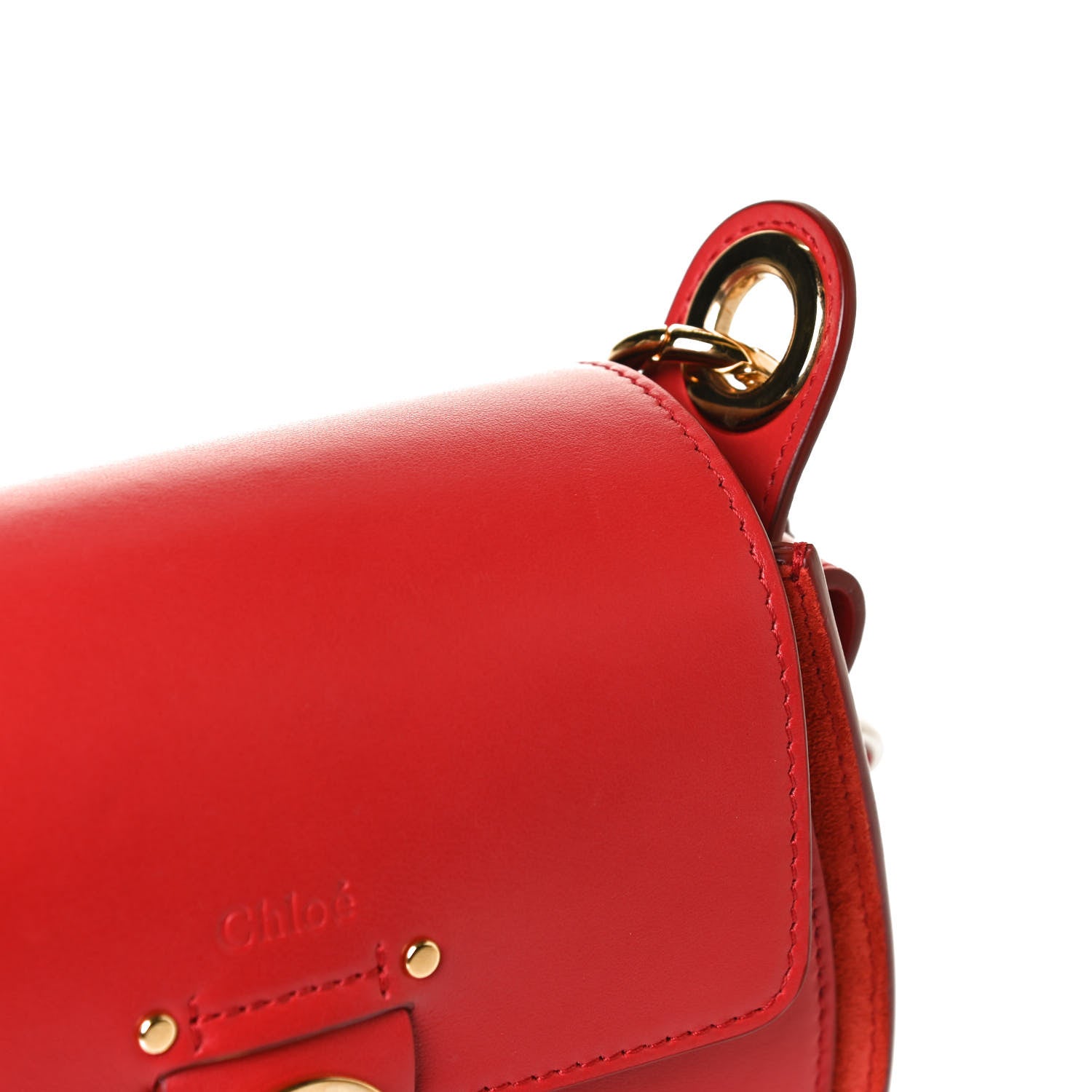 Chloe Calfskin Small Tess Bag Sepia Red 11 of 12