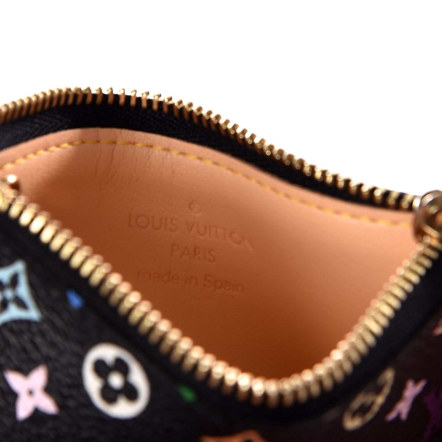 Monogram Multicolor Key Pouch Black
