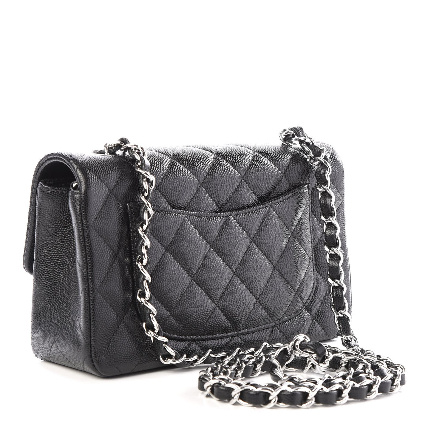 Caviar Quilted Mini Rectangular Flap Black
