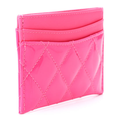 Chanel Patent Quilted Card Holder Pink 3 of 13