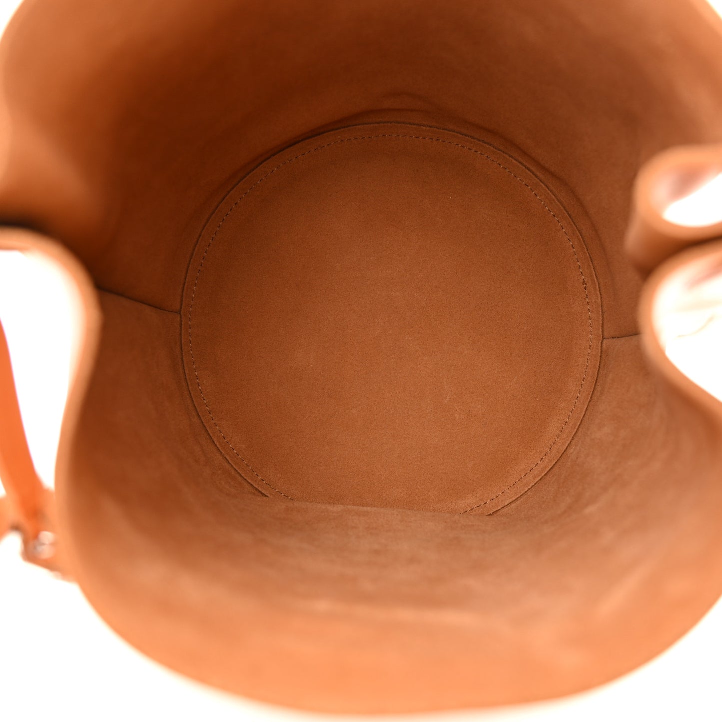Smooth Calfskin Big Bag Bucket Apricot