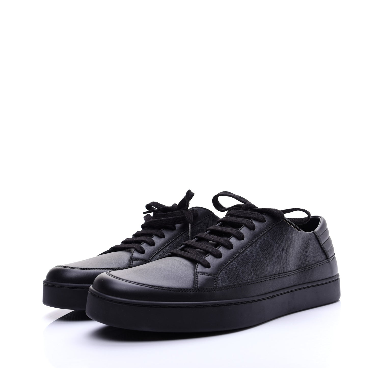 GG Supreme Monogram Mens Low Top Sneakers 9.5 Black