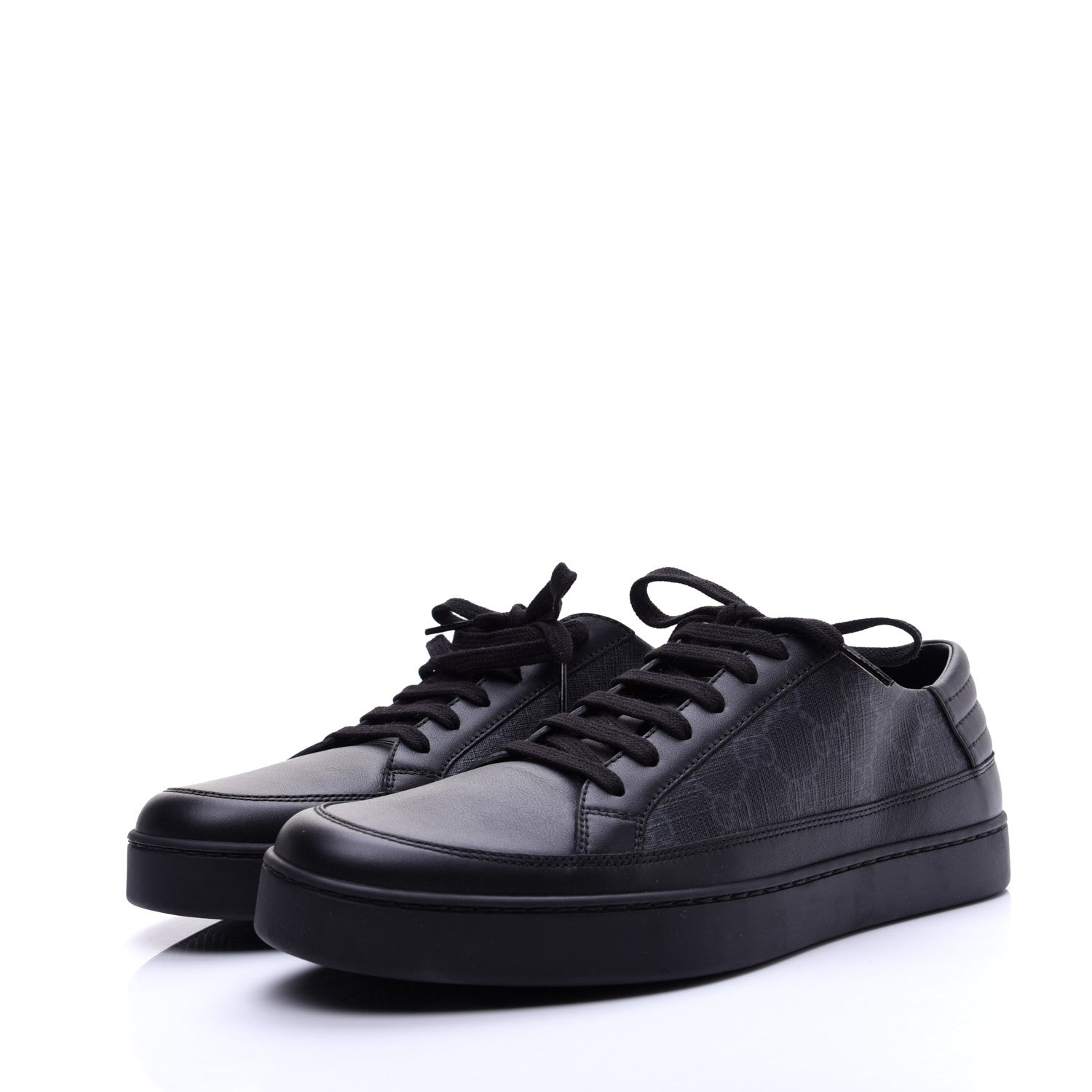 Gucci GG Supreme Monogram Mens Low Top Sneakers 9.5 Black 5 of 13