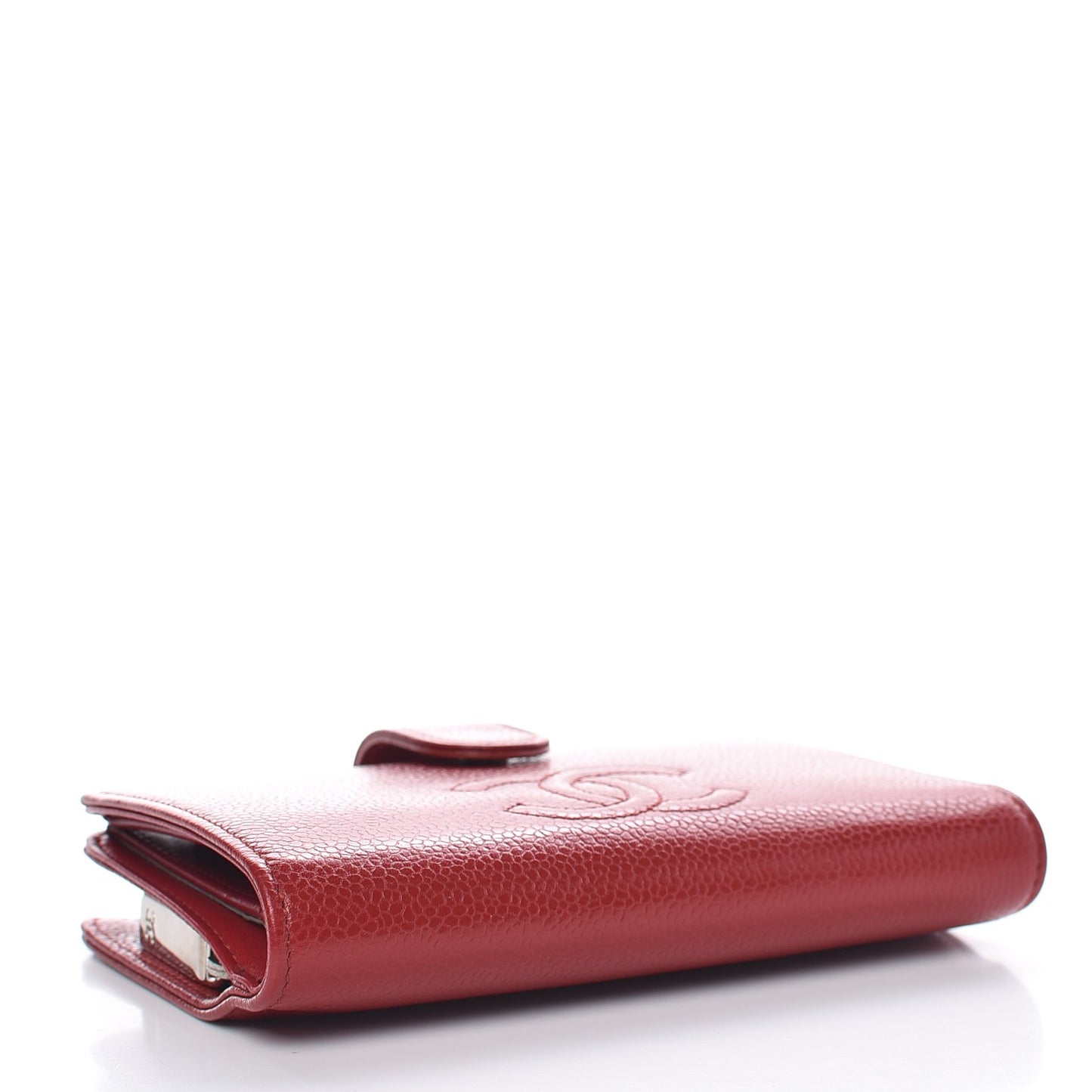 Caviar Timeless CC Zipped Pocket Wallet Red