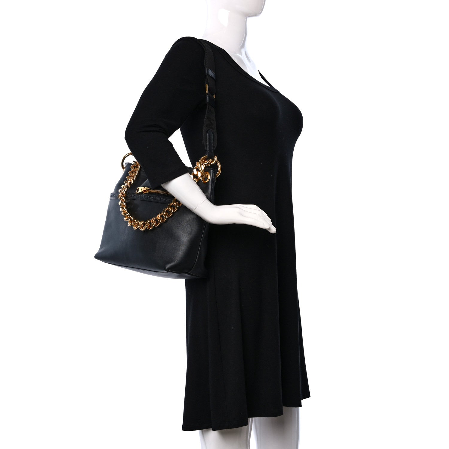 Tom Ford Calfskin Medium Avery Hobo Shoulder Bag Black 2 of 8
