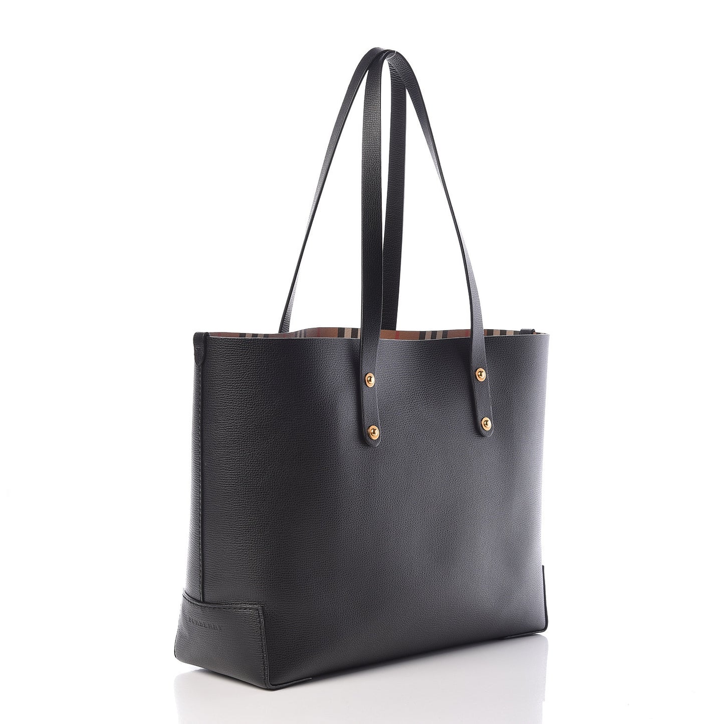 Calfskin Crest Embossed Small Tote Black