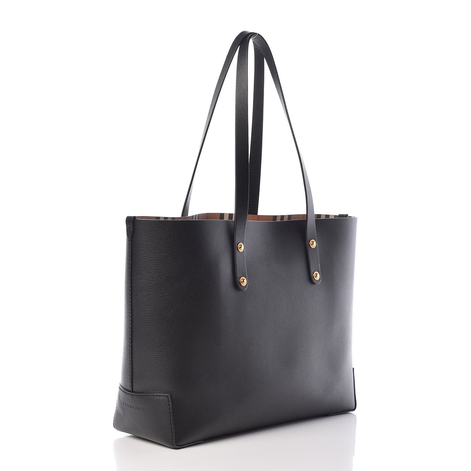 Burberry Calfskin Crest Embossed Small Tote Black 3 of 15