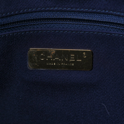 Chanel Caviar Stitched Large Shopping Tote Bag Blue 6 of 10
