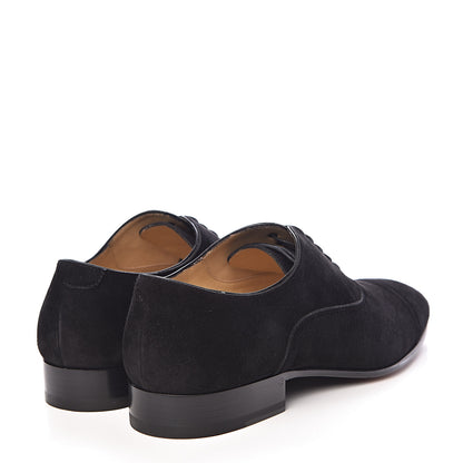 Chanel Suede Mens Lace Up Loafers 41 Black 4 of 8