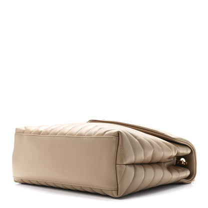 Saint Laurent Calfskin Y Quilted Monogram Medium Loulou Chain Satchel Dark Beige 10 of 12