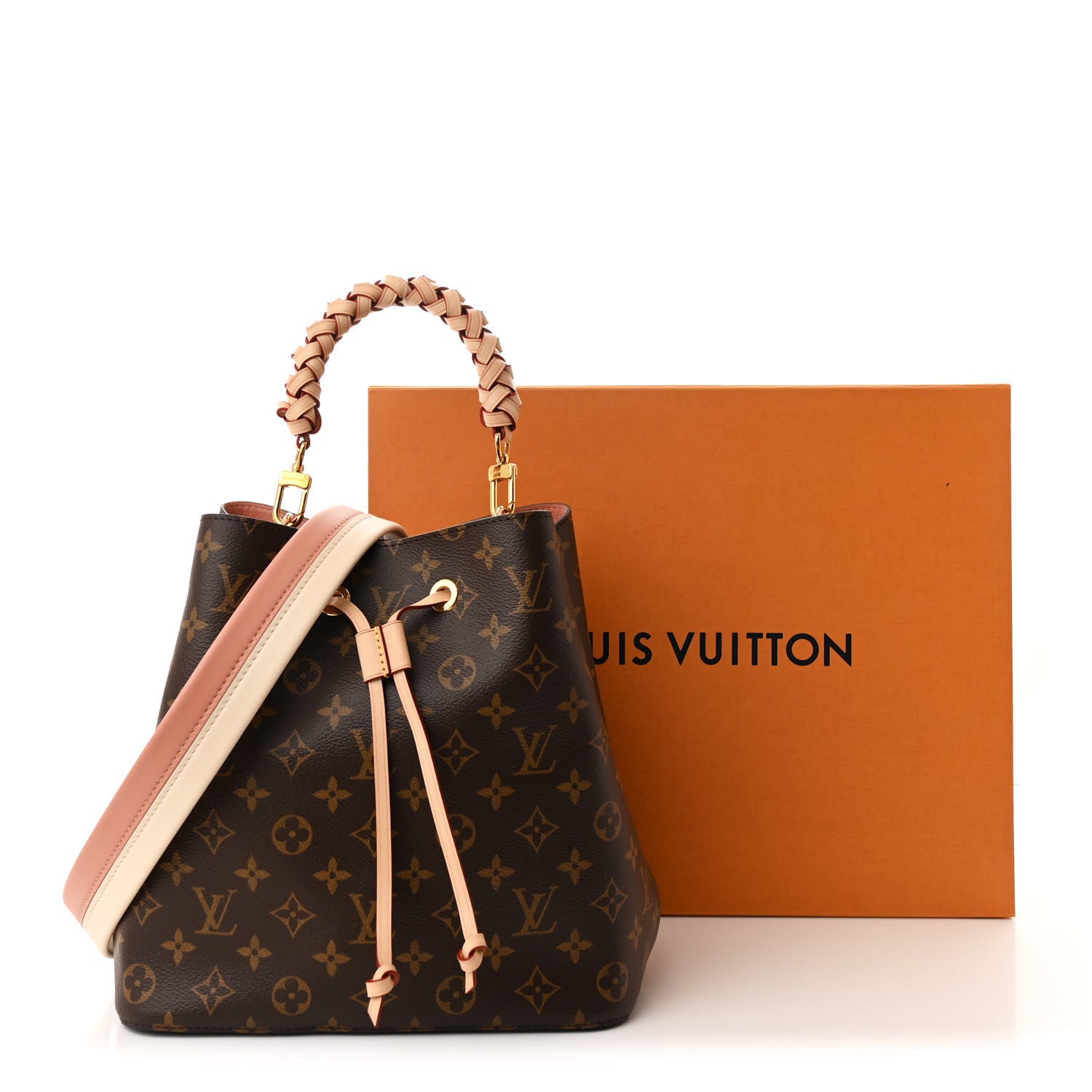 Louis Vuitton Monogram Braided Neonoe MM Peach Cream 12 of 12