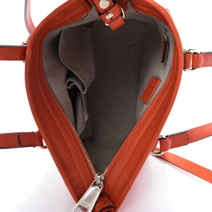 Gucci Monogram Dollar Calfskin Small Bree Tote Beige Ebony Sun Orange 5 of 9
