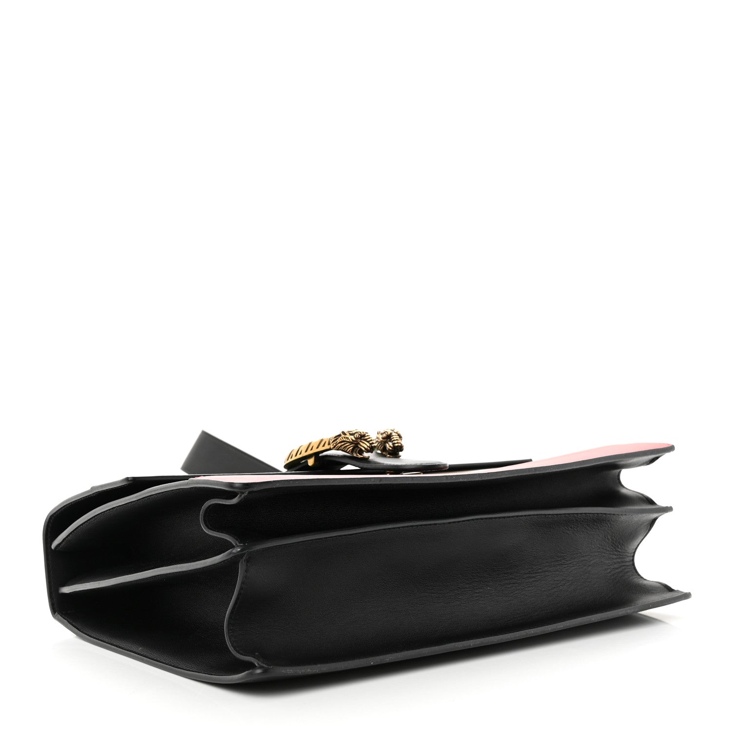 Gucci Calfskin Bamboo Web Large Dionysus Top Handle Bag Black Bright Evergreen Hibiscus Red 4 of 10