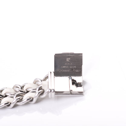 Chanel Stainless Steel Lambskin Mother of Pearl 20mm Chain Premiere Quartz Watch White M 7 of 7