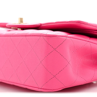Chanel Caviar Quilted Medium Double Flap Pink 10 of 10