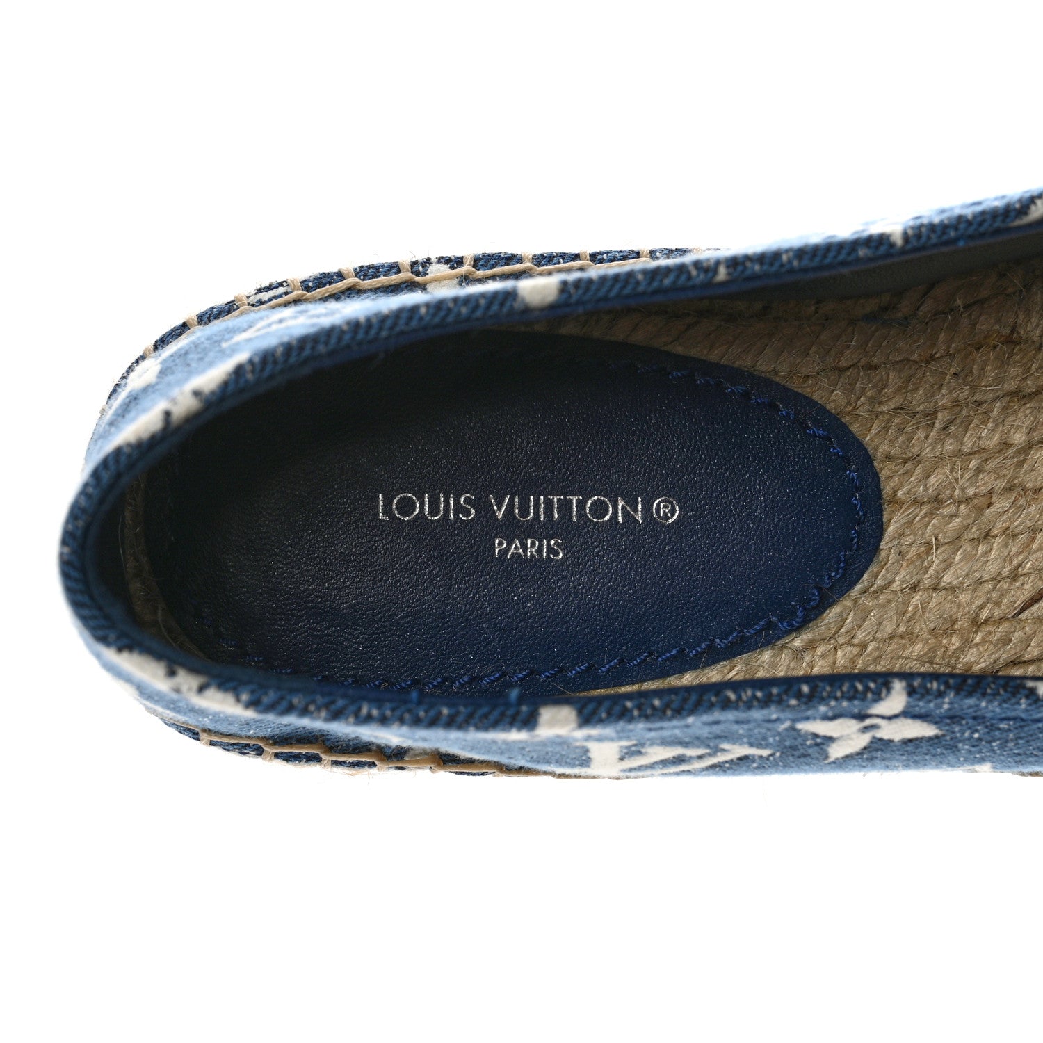 Louis Vuitton Monogram Denim Starboard Espadrille Flats 40 Blue 7 of 9