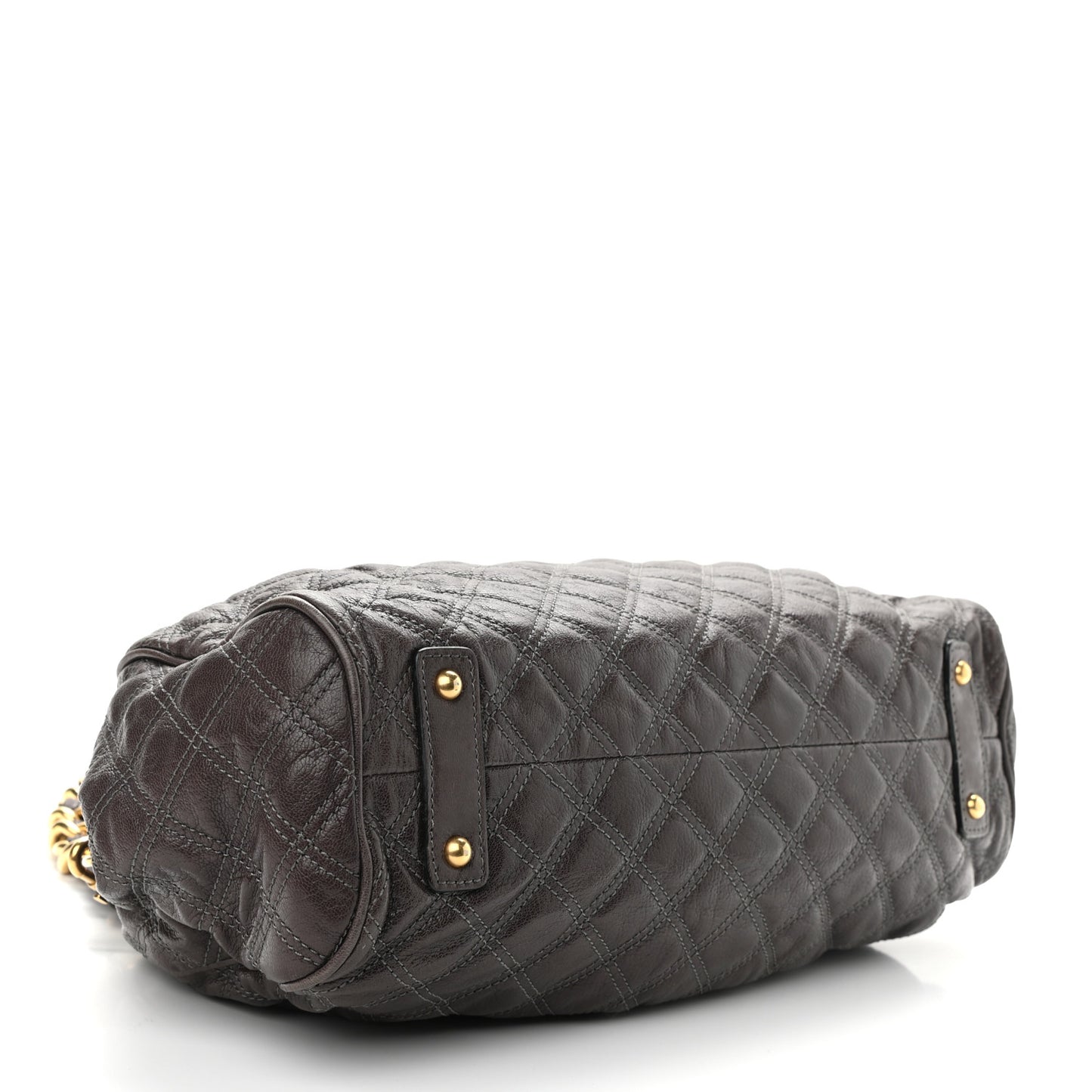 Calfskin Quilted Stam Brown