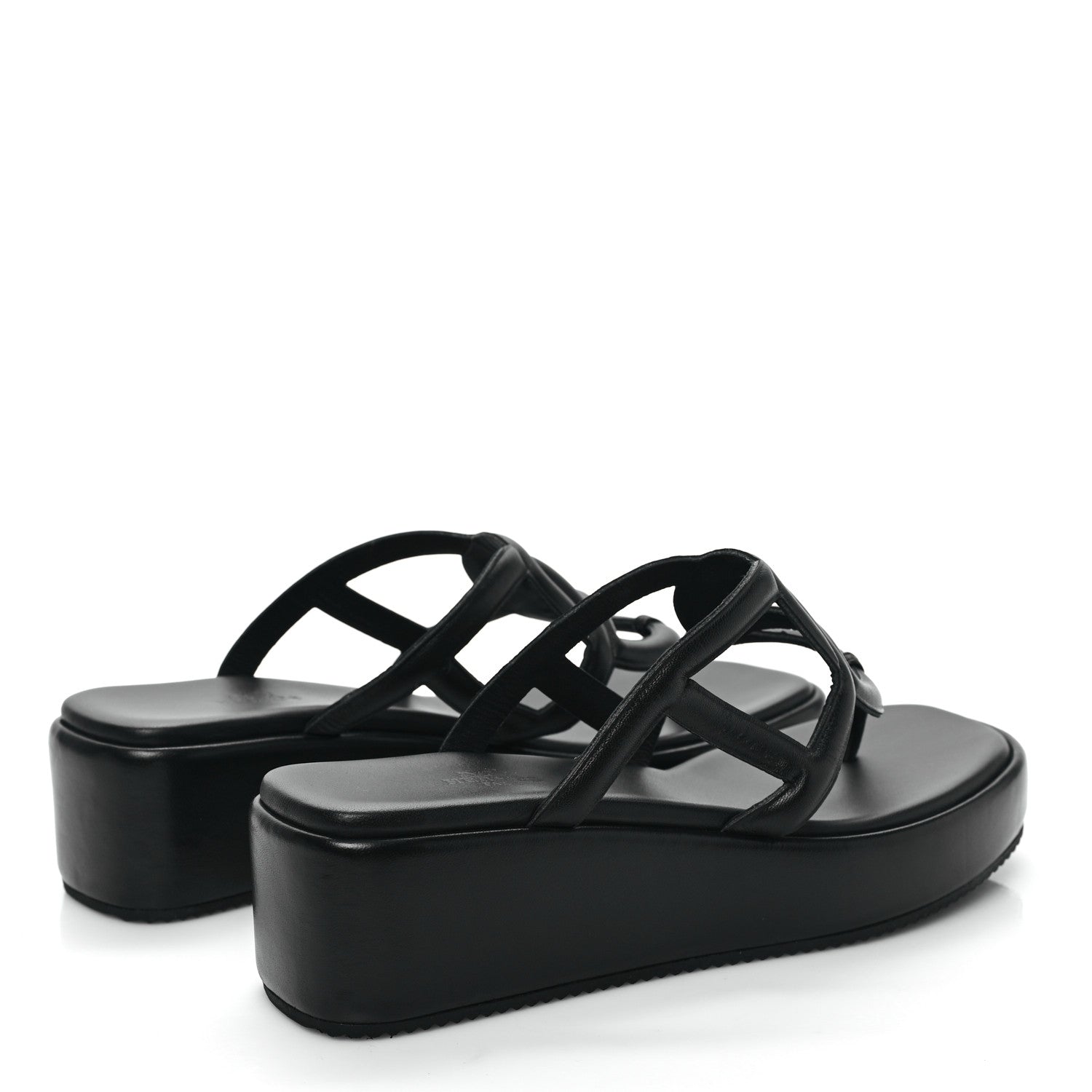 Hermes Nappa Gipsy Sandals 39 Black 4 of 7