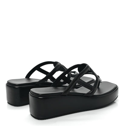 Hermes Nappa Gipsy Sandals 39 Black 4 of 7