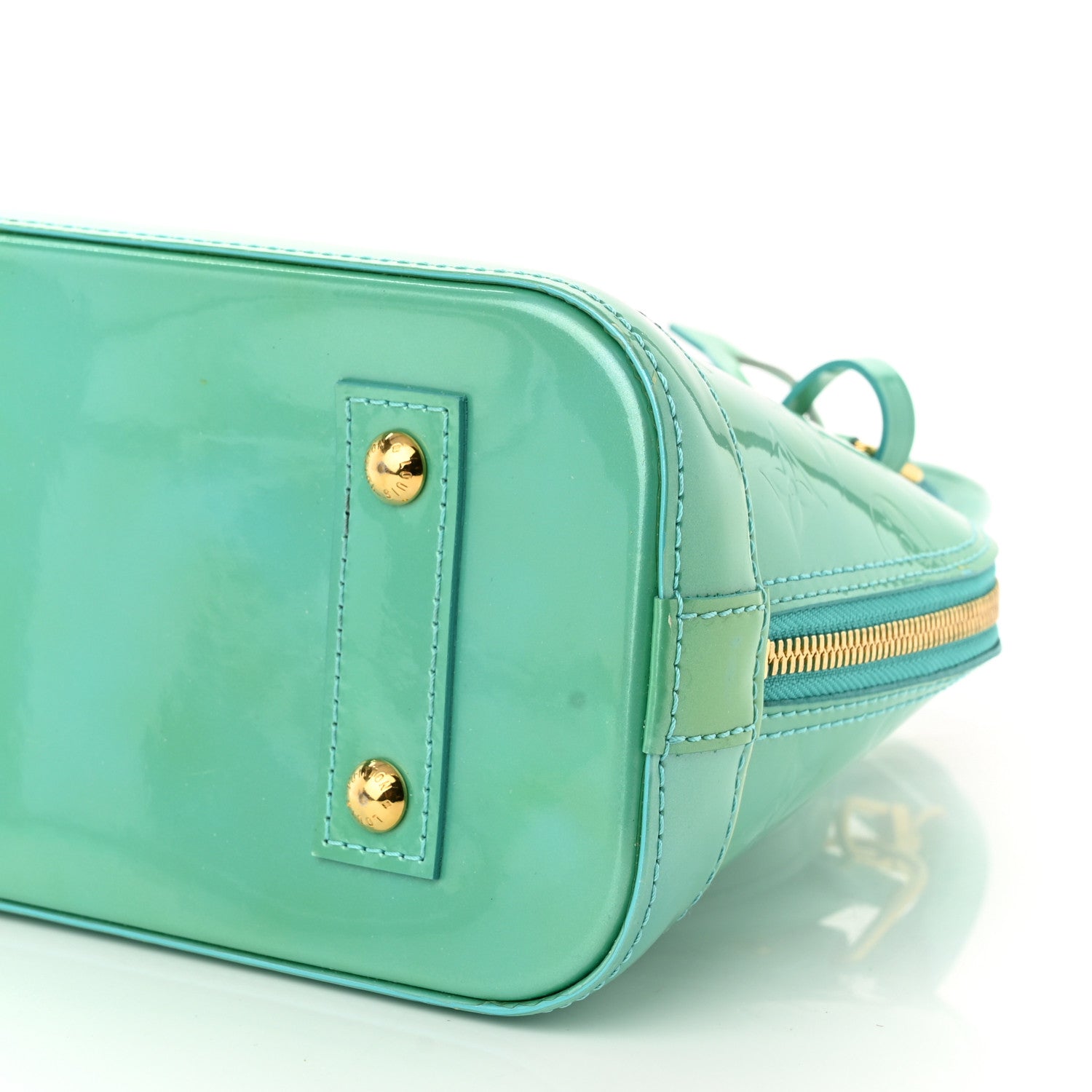 Louis Vuitton Vernis Alma BB Blue Lagon 8 of 8