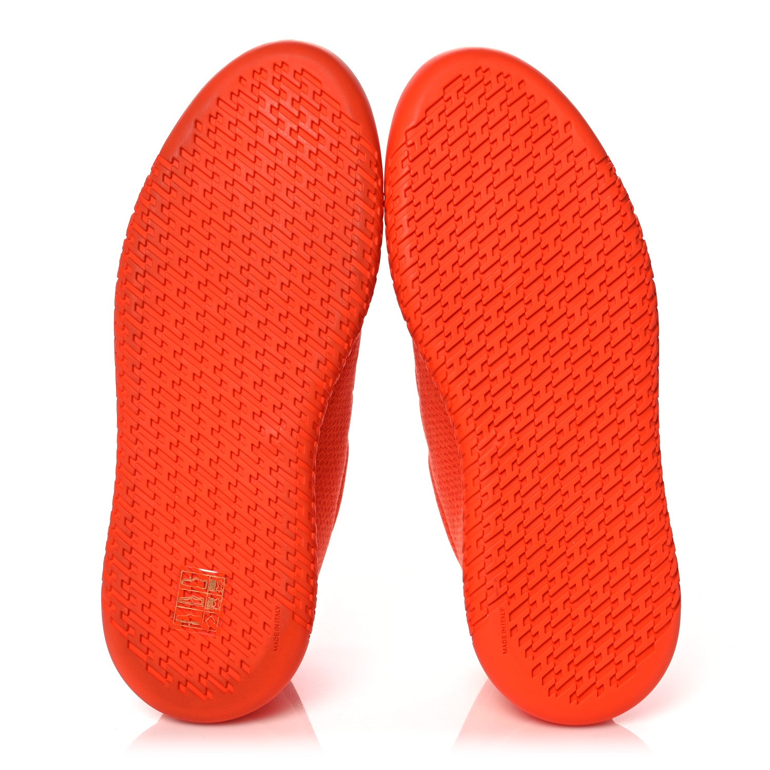 Hermes Mesh Technical Canvas Womens Team Sneakers 37 Orange 5 of 7