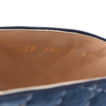Valentino Garavani Denim Rockstud Spike Crisscross 90mm Slide Sandals 41 Light Denim 8 of 8