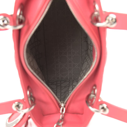 Christian Dior Lambskin Cannage Medium Lady Dior Coral 5 of 12