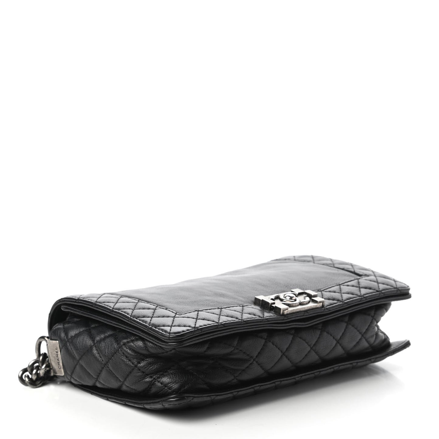 Calfskin New Medium Boy Reverso Flap Black